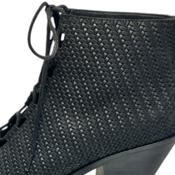 Eileen Fisher Slew Lace Up Booties Open Toe - Picture 3 of 12